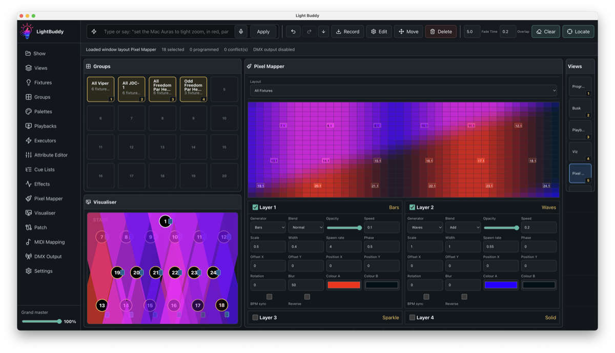 LightBuddy pixel mapper with layers and mapped output preview